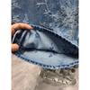 Korean Niche Jacquard Wide Leg Jeans Women Summer Trousers Sense High Waist Casual Straight Floor Length Pants