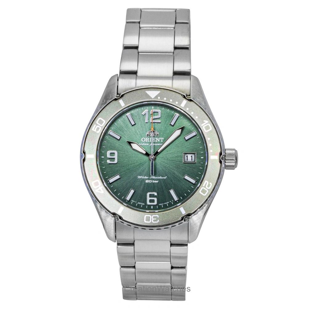 Orient Sport Stainless Steel Green Dial Solar Diver's RA-WJ0001E 200M Men's Watch