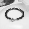 Titanium and Steel Double-layer Bracelet - Single-person, Individualistic, Simple Men's Jewelry. Retro and Niche Design for Students.