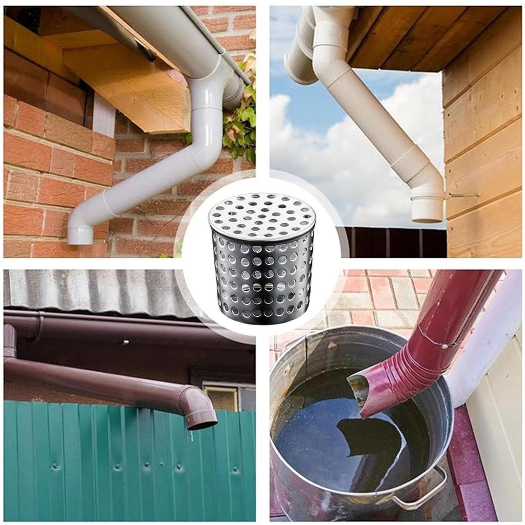 Stainless Steel Guards for Gutters Roof Anti-Blocking Drain Cover Gutter Cleaning Tool Gutter Guard Downspout for Preventing