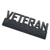 2pcs VETERAN Edition Decals Car Sticker 3D Raised Letter Emblem Black Matte