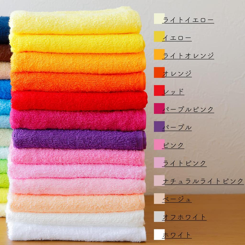 Mukotowel Light Face Towels, Set of 6, Thin, Quick-Drying, Made in Japan, Senshu Towels (25 Colors Available), Navy