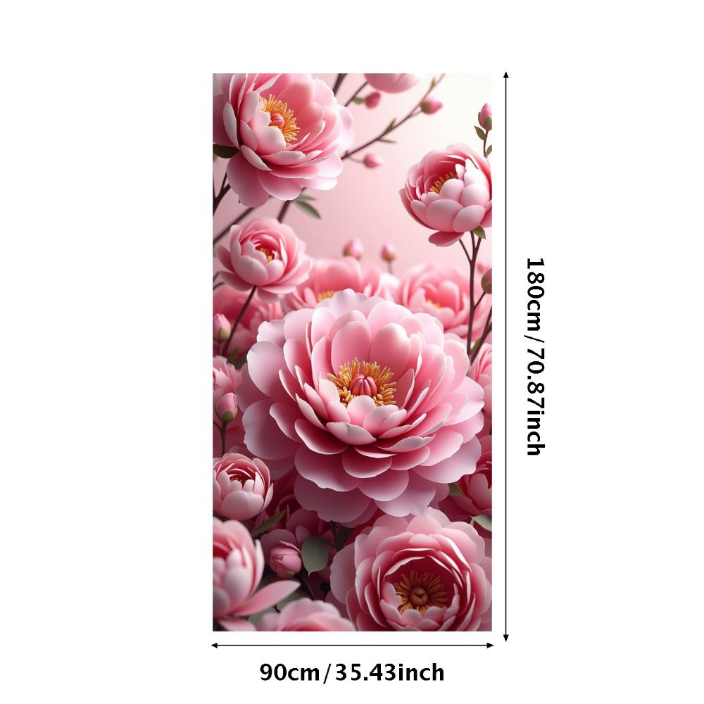 Peony Rose Flower Banner Backdrop Spring Outing Wedding Decor Photography Background Party Decoration Event Photo Shoot Supplies