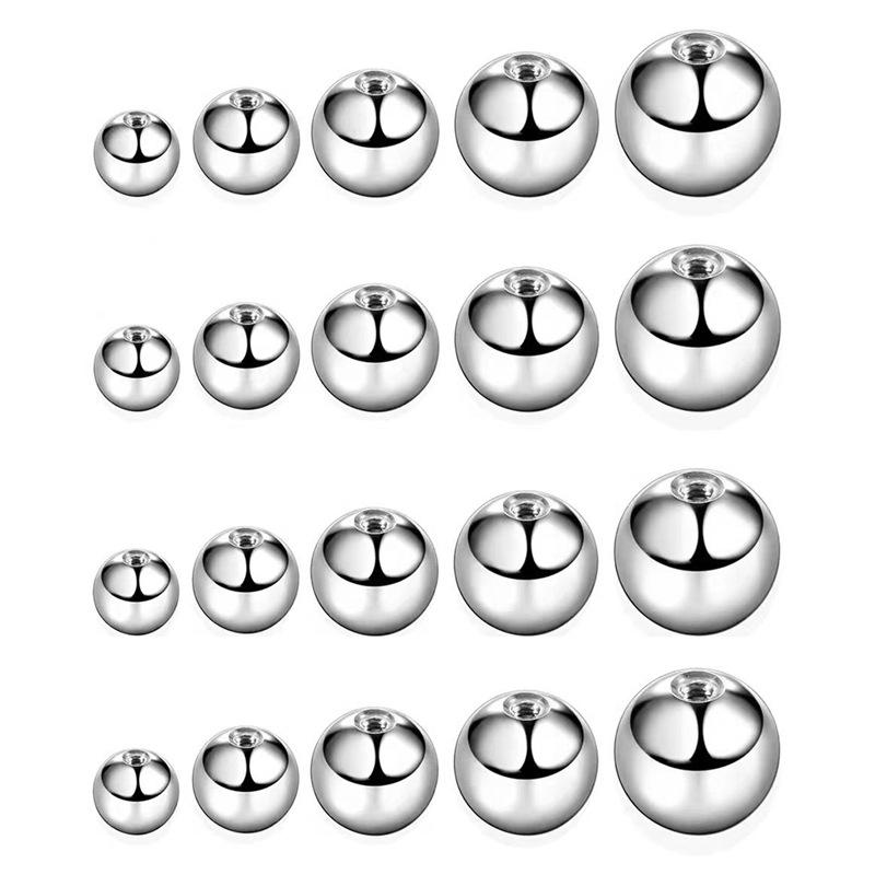 F136 Titanium Alloy Internal Thread Piercing Jewelry: Lip Stud, Earring, Nose Stud Replacement Ball