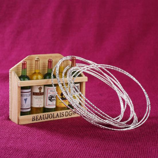 10 adet/takım kadın Kazınmış Çukurlu Daire Bilezik Bileklik Takı Hediye