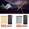 19pcs Outdoor Ground Camping Tent Stakes Anchors Pegs Windproofed Tent Stakes for Tents and Tarpaulins