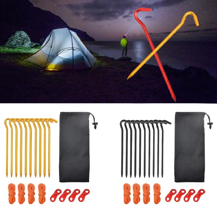 19pcs Outdoor Ground Camping Tent Stakes Anchors Pegs Windproofed Tent Stakes for Tents and Tarpaulins