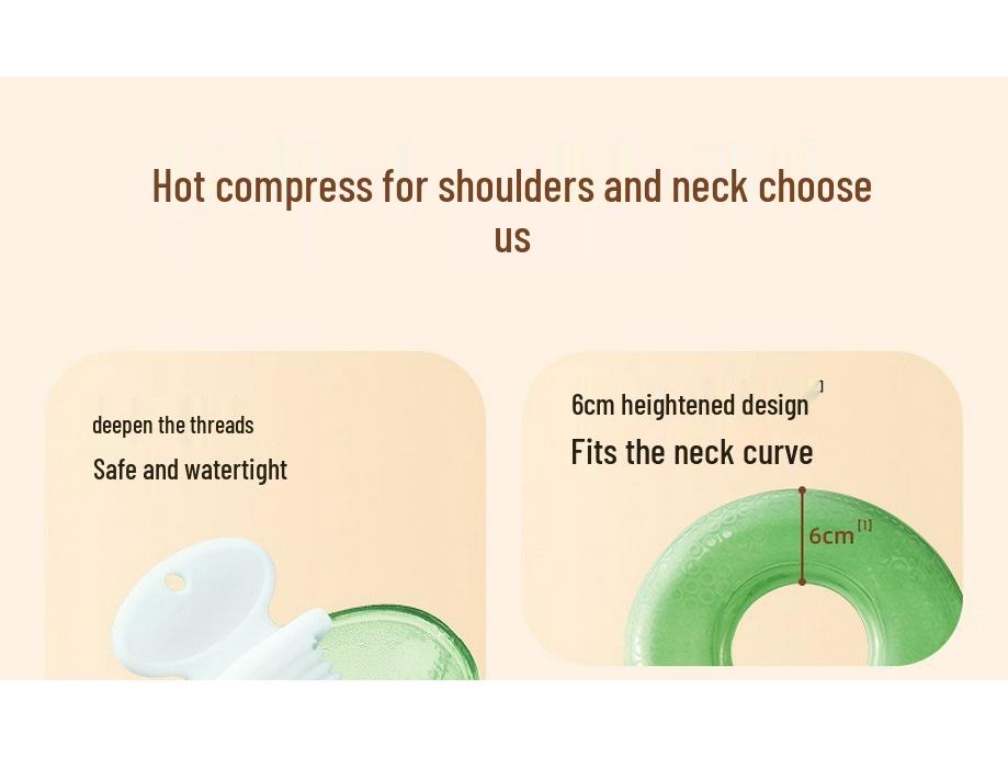 Zervikale U-förmige Wasserflasche: Explosionsgeschützt, Verdickte Heißkompresse zur Linderung von Nacken-, Schulter- und Halswirbelsäulenbeschwerden