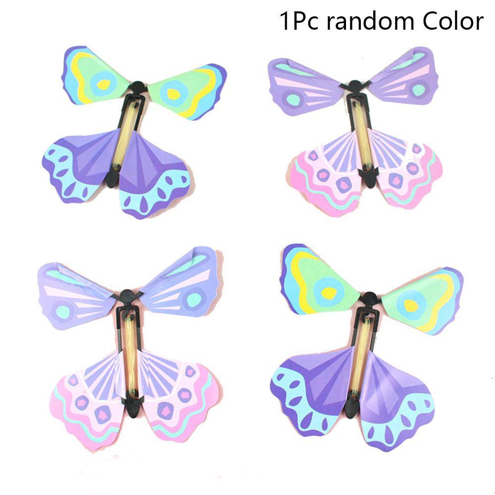 

kids Fairy Plastic Flying in the Book Flying Butterfly Magic Tricks Card Magic Toy 1Pc random color