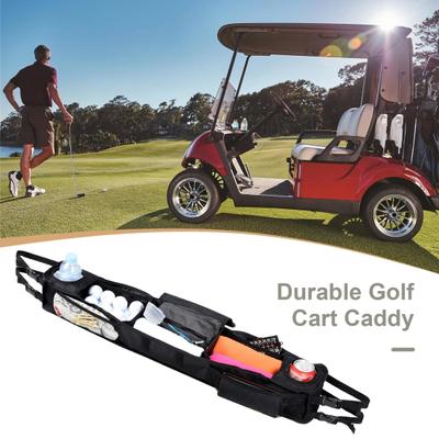 Golf Cart Front Inner Basket Foldable Golf Cart Front Storage Basket with Insulated Cup Holders