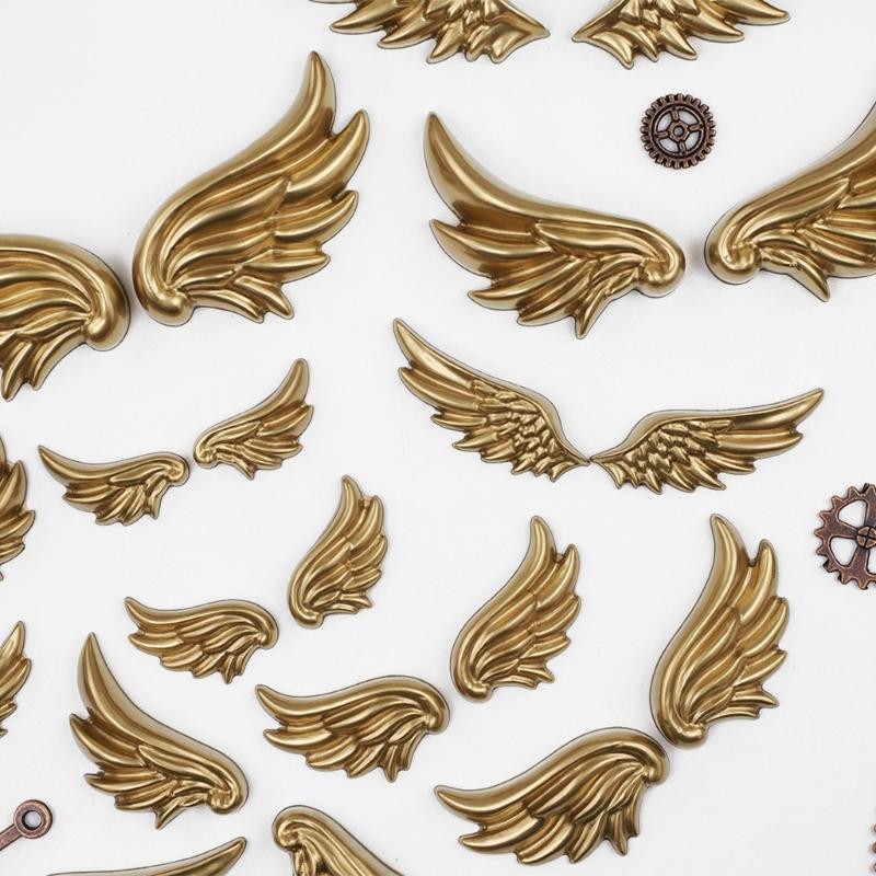 Mirrored Surfaces Angel Wing Silicon Mold for Crystal Resin Projects Easy Demoulding Halloween Decoration Mould