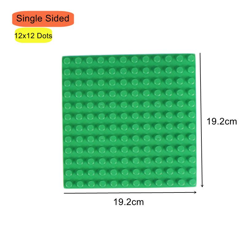 12x12 Noppen Einseitige Grundplatten Bausteine für Großformat-Steinset Ersatz-Grundplatte Duploed Steine