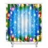Christmas Waterproof Shower Curtain Four-Piece Floor Mat Combination Bathroom Water-Absorbing Non-Slip Carpet Door Mat Foot Mat