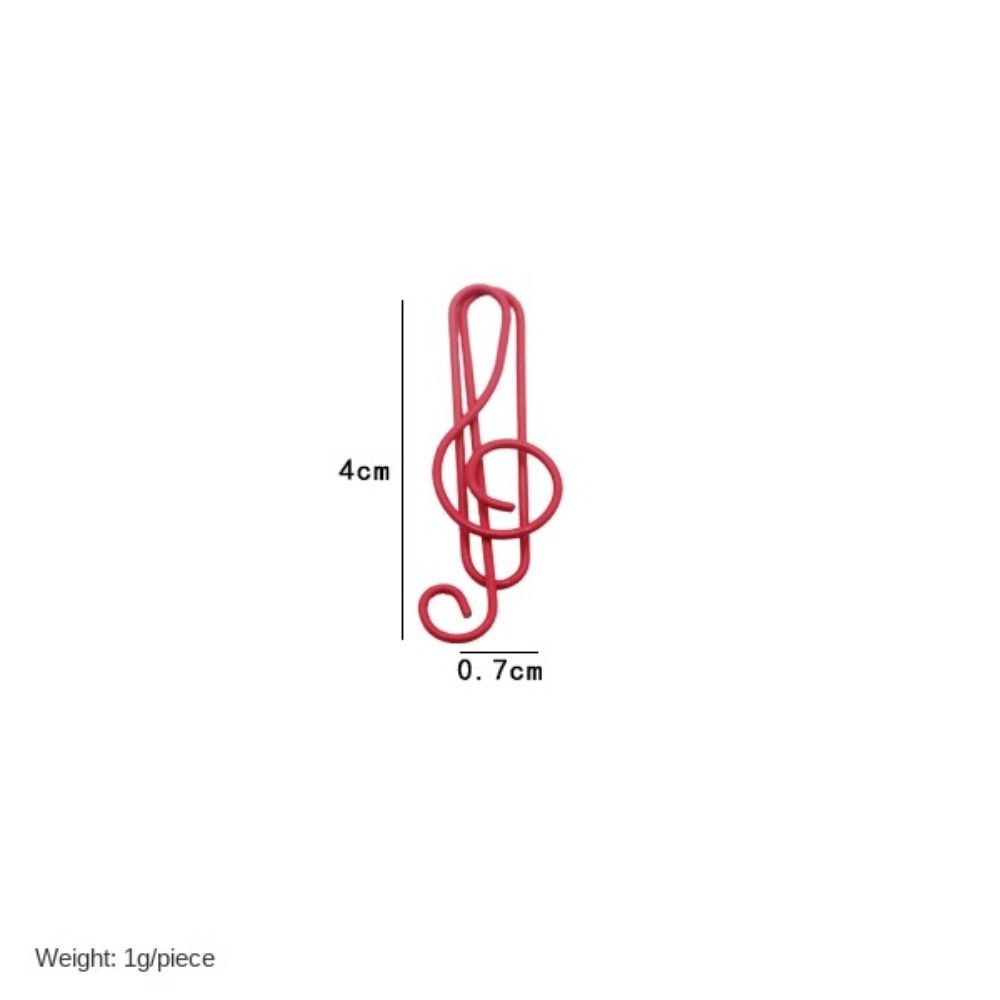 20PCS/Set Durable Music Shape Paper Clips Music Note Music Note Shaped Paper Clip  Books