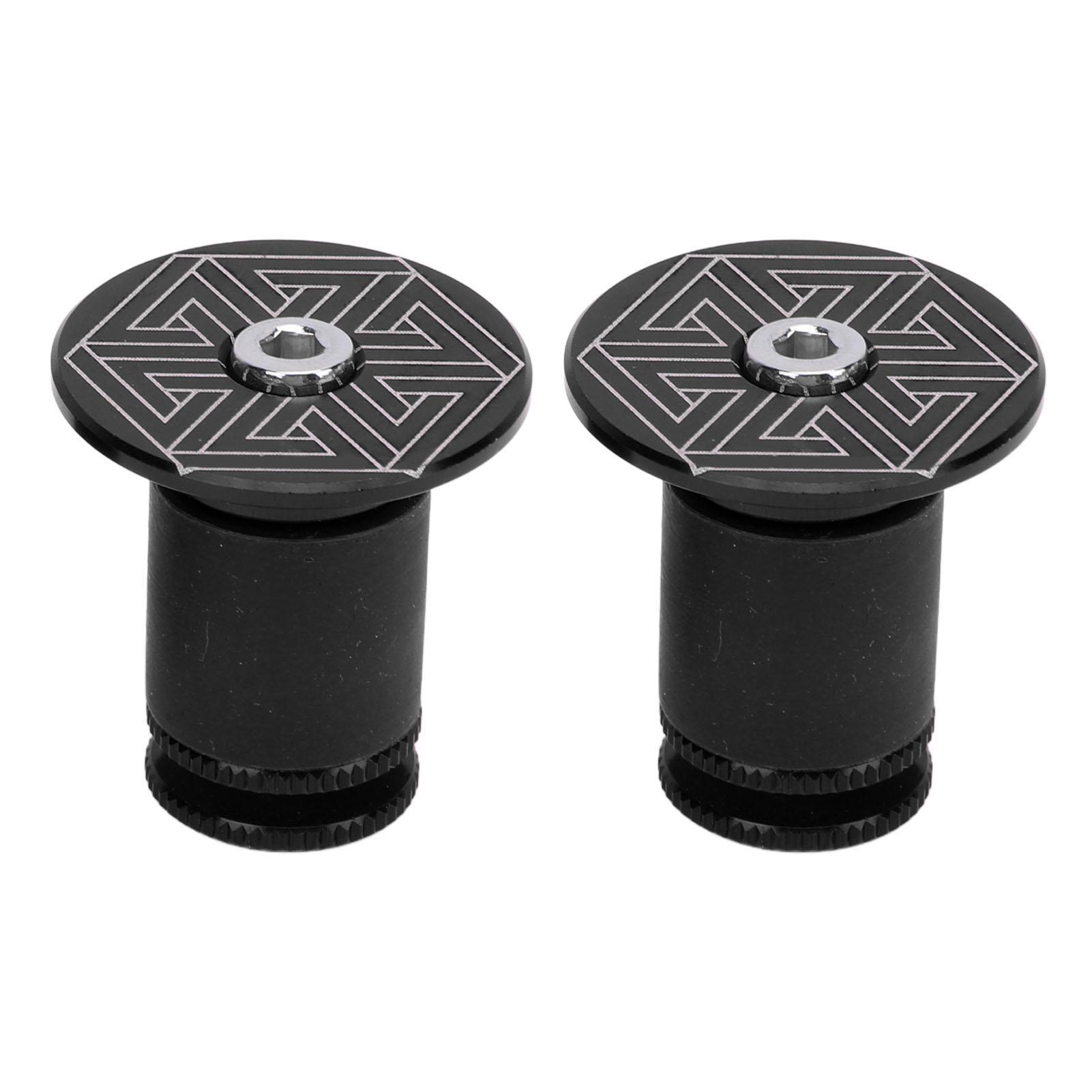 

1 пара заглушек на ручки руля из алюминиевого сплава, универсальные заглушки для горного шоссейного велоспорта Black