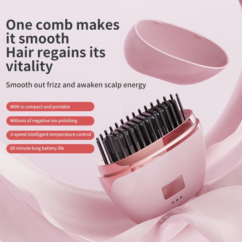 

Rechargeable Mini Ion Straightening Comb for Travel чёрный