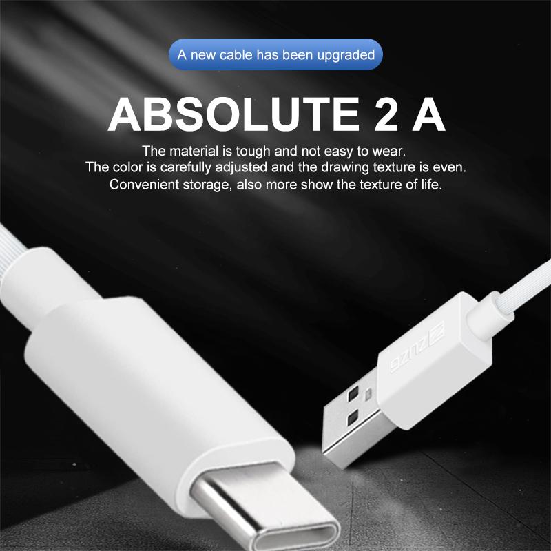 

ZUZG 1m Type-C Charging Cable PVC Fast Charging Cord USB to Type-C Data Cable