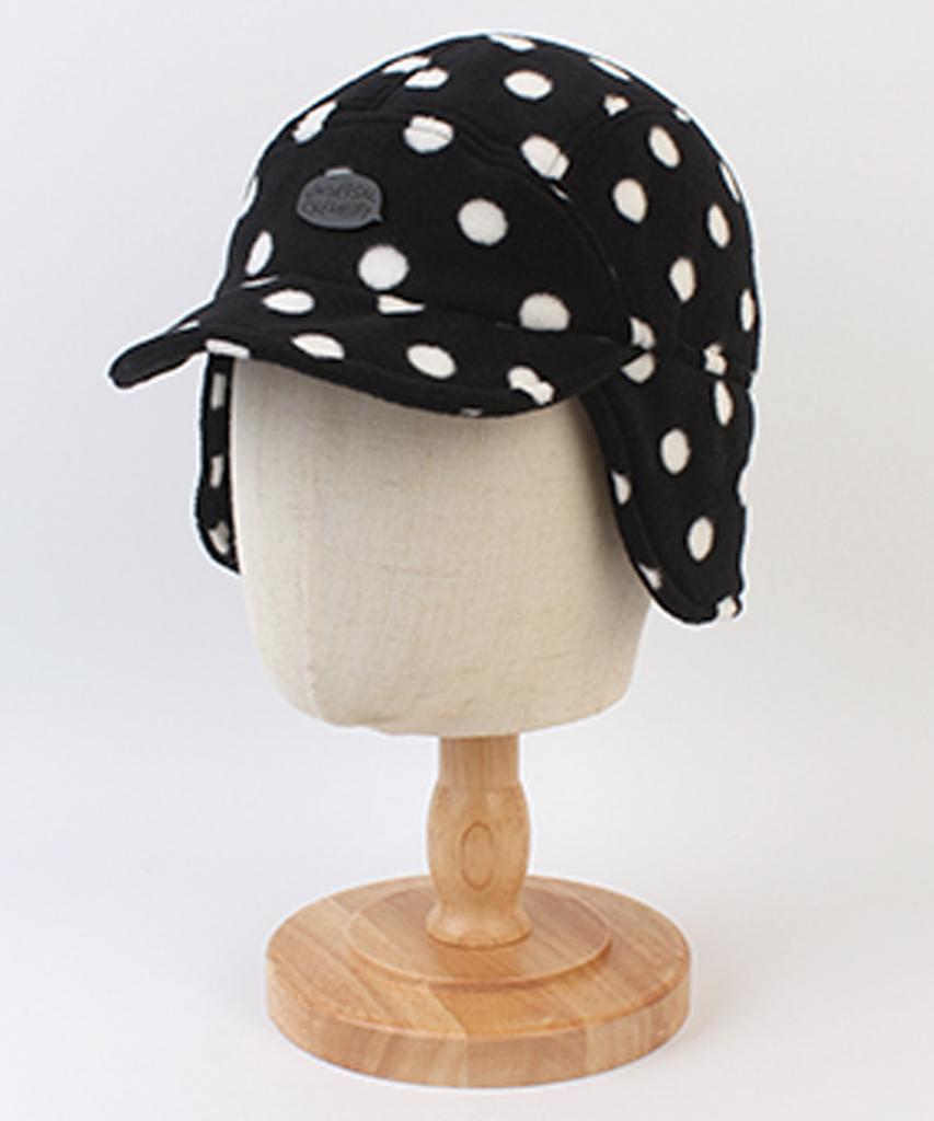 Yunibeosyeolkemiseuteuli Fleece Dot Half Earflap Cap