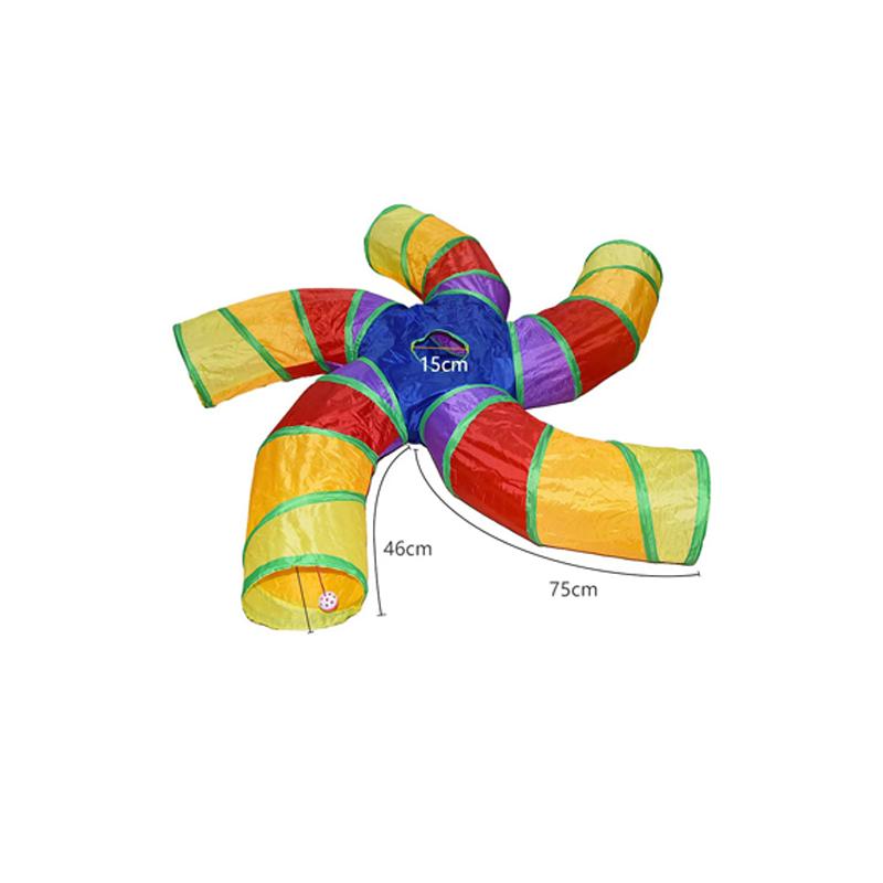 Y-Shape Pet Cat Tunnel Toys Foldable Kitty Training Interactive Peek Hole Fun for Cats Rabbit Animal Play Tunnel Tube Toy