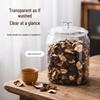 Large Airtight Storage Jar for Dried Tangerine Peel & Grains - Food-Grade PET, Moisture-Proof, Square Design