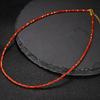 Natural Nanhong Agate Splicing S925 Sterling Silver Sugar Cube Necklace Women'S Fashion Light Luxury Collarbone Chain