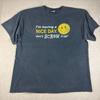 Lustiges Grafik-T-Shirt Herren XL Schwarz Guter Tag Verhau ihn nicht Smiley-Gesicht T-Shirt