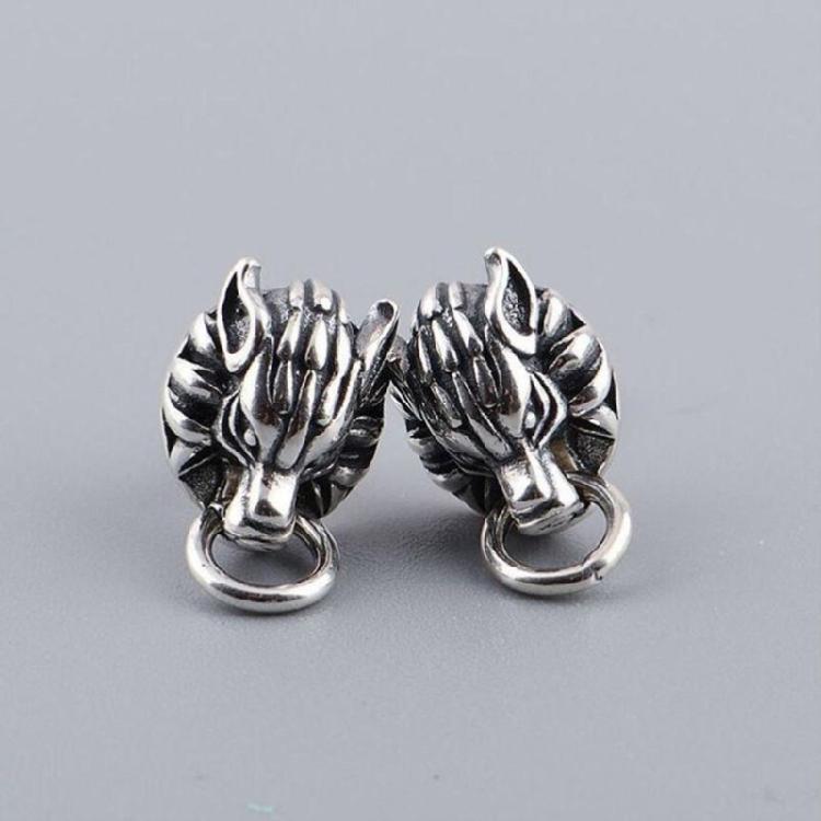 Gothic Wolf Head Earrings Animal Ear Studs Halloween Earrings Stud Earrings
