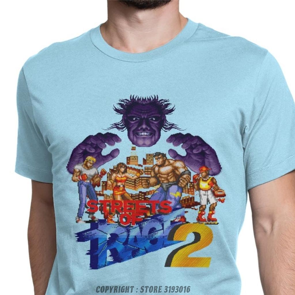 Ležérní Vintage Streets Of Rage Tričko Čistá Bavlna 3D Trička Retro Axel Zlatá Sekyra Blaze Hra Camisas Oblečení Košile