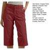 Women Cropped Pants with Pockets High Waisted Straight Leg Cargo Pants Loose Fit Knee-length Pants Summer Hiking Travel Pants