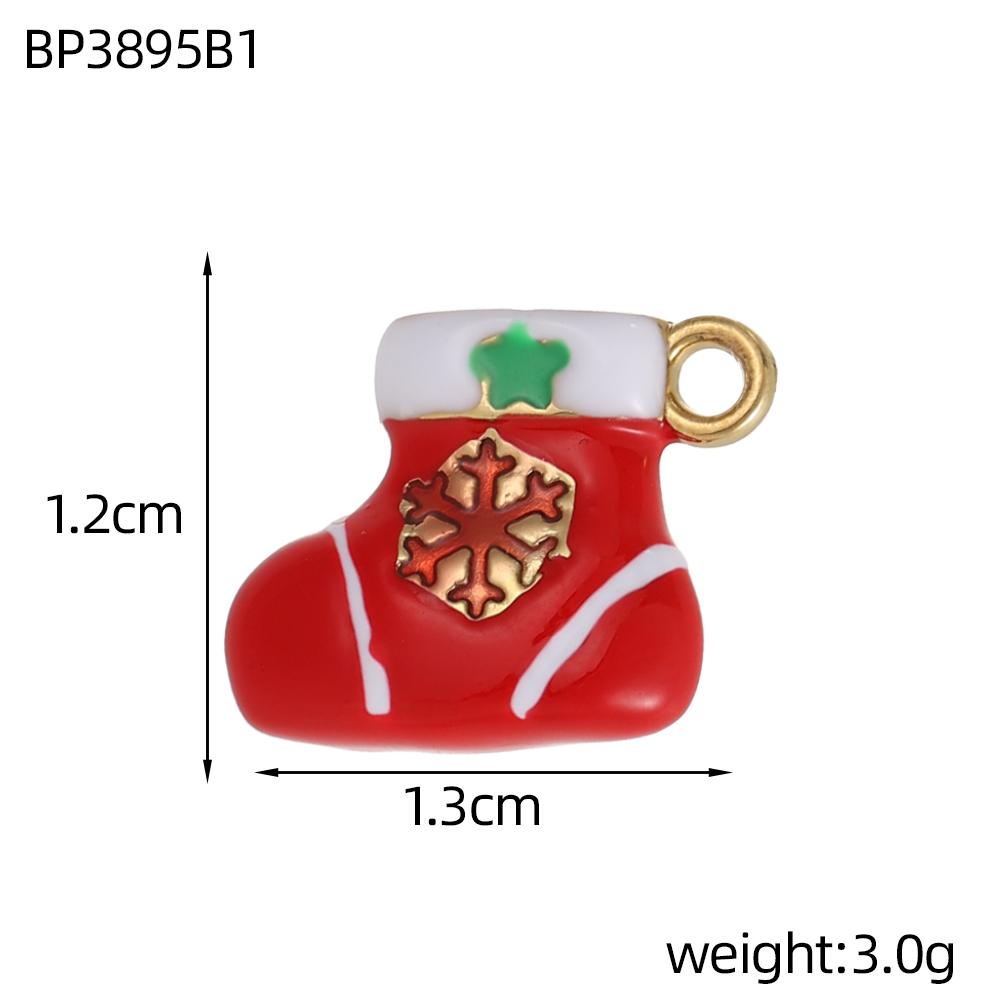 CARLIDANA Enamel Christmas Trees Santa Claus Snowman Charms DIY for Earrings Bracelets Pendants Making DIY Jewelry Accessories