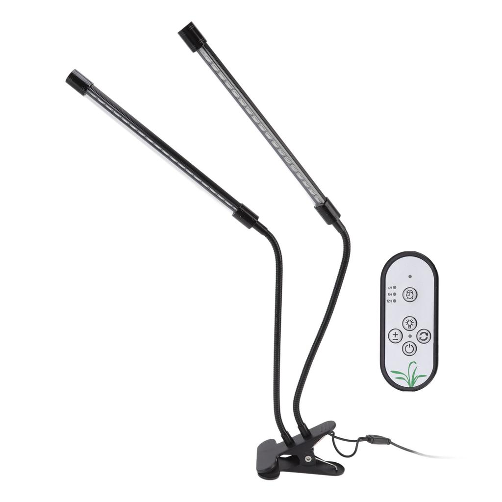 Plant Grow Light Dimmable Timing Full Spectrum USB Powered Dual Head Clip On LED Plant Lamp for Indoor 30W