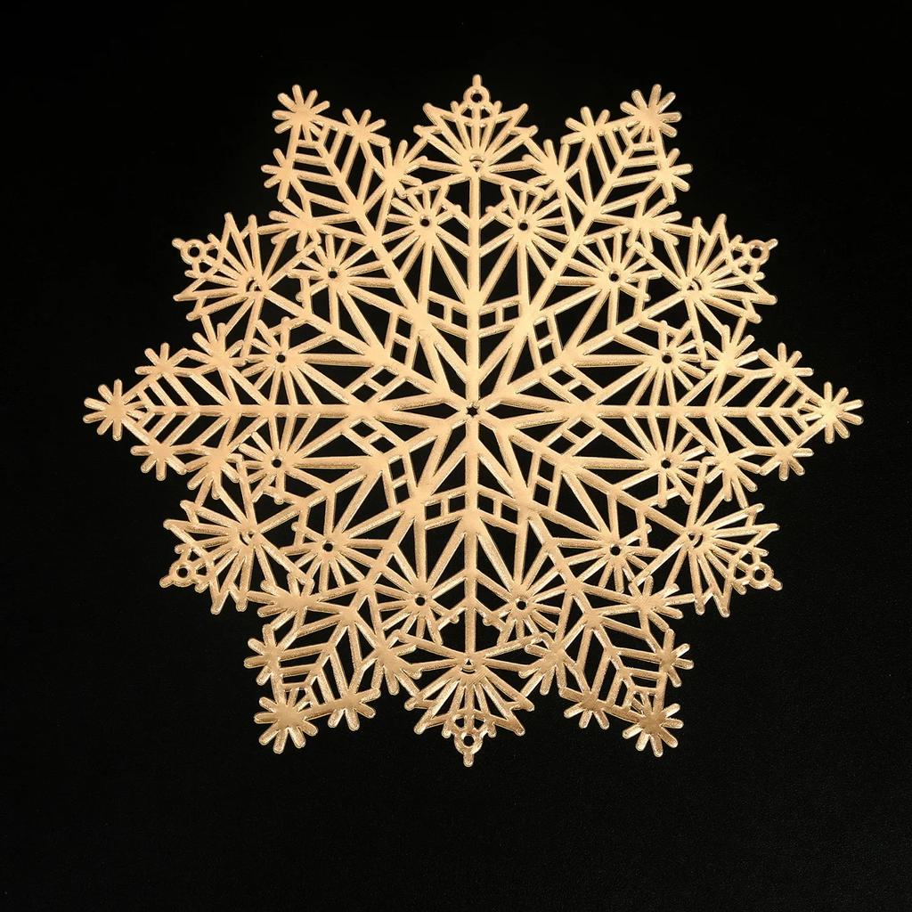 Non slip Placemat Table Mat Decorative Christmas Snowflake PVC Cup Coaster Non slip Hollow out Design for Table Mat