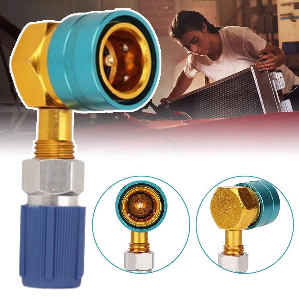 R1234YF to R134A Auto Air Conditioning Refrigerant Connection Accessories Coupling Conditioning Angle Air Right Simple Liqu J6S0
