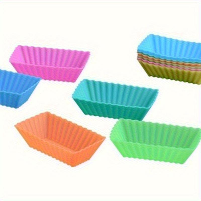 10/20 PCS Silicone Cake Mold Rectangular Moulds Cup Jelly Chocolate Soap Mould Kitchen Suppily Color