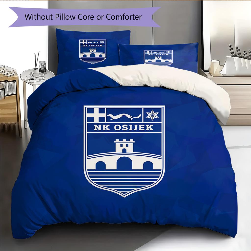 NK Osijek Pattern Bedding Quilt Set Home Decoration Gift (1 * duvet cover + 2 * pillowcase without core)