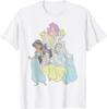 Hot Mote Avslappet Disney Prinsesse Gruppebilde T-skjorte S-4XL Fire Årstider