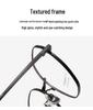 Black Full Frame Anti-Blue Light Prescription Glasses for Myopia - Unisex, Round Face.