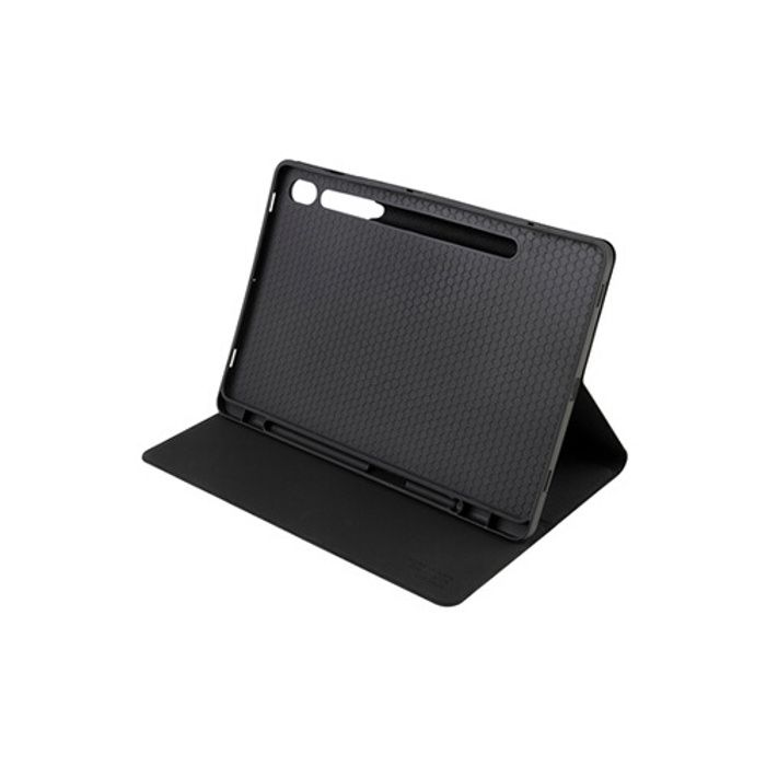 Coque pour tablette - tucano - samsung galaxy s9+ et s9 fe+ - caoutchouc - support pliable - protection rigide