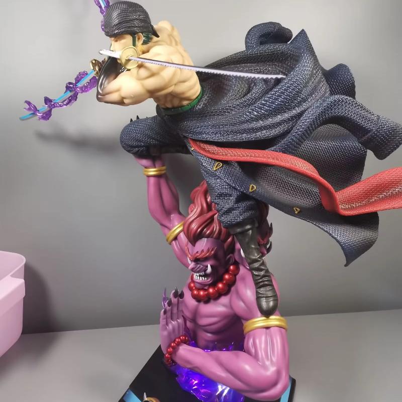 Anime Figure Roronoa Zoro Action Figures Three Thousand Worlds Double Headed PVC Model Collection Ornamen Toys