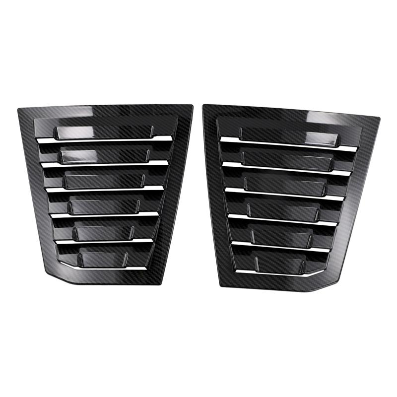 A16P-Car Rear Shutter Cover Vent Trim Cover For Cruze 2016 2017 2018 Carbon Fiber Color