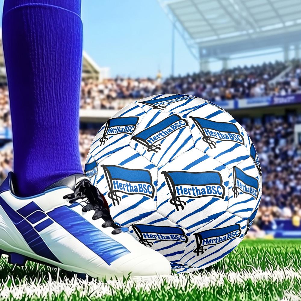 Hertha Bsc Berlin Crest Size 5 Soccer Ball, Suitable for Training and Matches, High-Elasticity, Wear-Resistant Material Gift for Fan