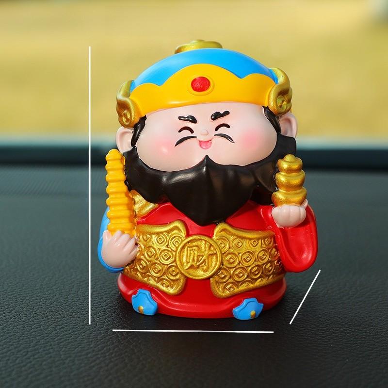 Traditionelle Fünf Gott des Reichtums Auto Dekoration Harz Kleine Figur Haus Büro Ornament