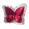 Butterfly Throw Pillow Plush Butterfly Shaped Pillow with Lace Edge Decorative Cute Stuffed Hugging