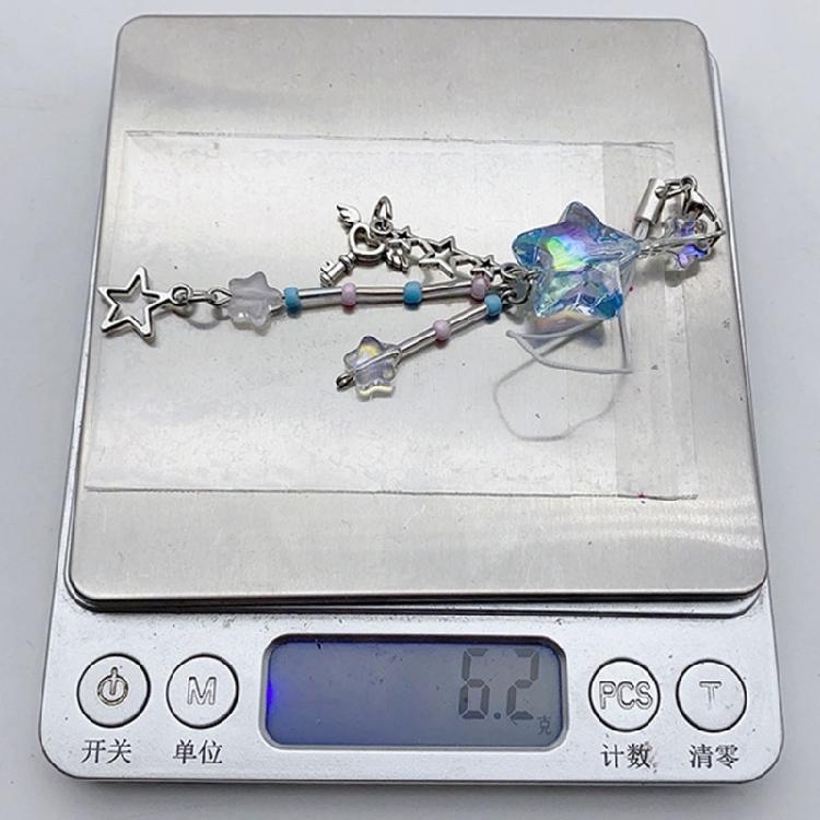 Cute Bowknot Phone Charm Acrylic Star Pendant Keychain Ornament Bag Accessory