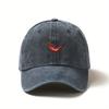 1pc Vintage Washed Baseball Caps for Women,with Chili Pepper Embroidery,Adjustable Snapback,Lightweight Breathable for Outdoor