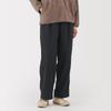MUJI Windproof Easy Size BE1XOA5A Women's Fleece-Lined Pants, Black, L,