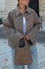 2024 Autumn/Winter European & American Loose Button Lapel Coat