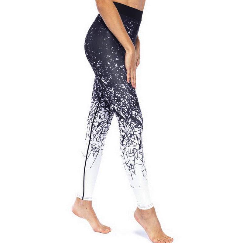 SCIONE Europa Amerika Digitaltrykk Stort Tre Hofter Høy Midje Sport Fitness Yoga Stoff Leggings