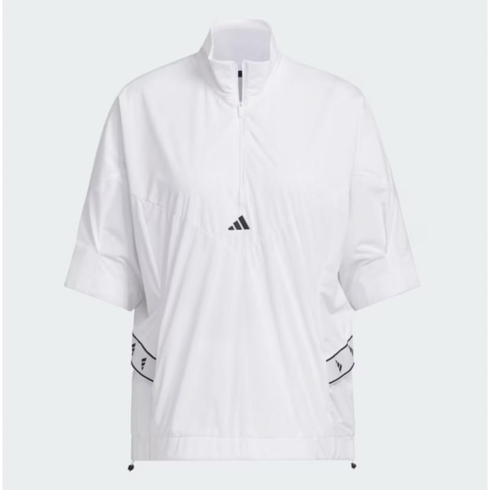 AdidaS Golf Women S Short Sleeve Windbreaker Windready Quarter Zip Short Sleeve Anorak Im7216