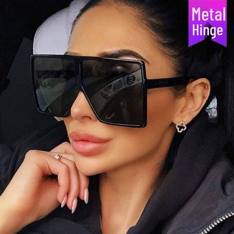 Retro Large Square Frame Sunglasses - European & American Street Style 2020